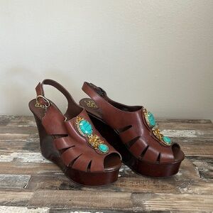 BCBGeneration Leather Heels Pumps Clogs 7